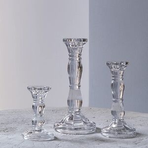Glass candle holders